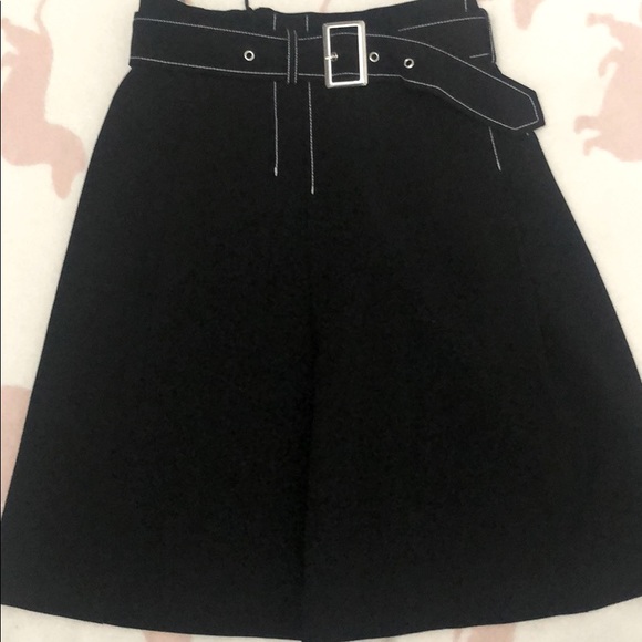 NWT—Etam Black Midi Skirt with removable Belt, US2 - Picture 1 of 7